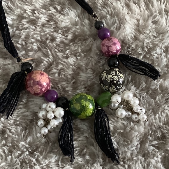 Preston and York Black and Beaded Statement Necklace NWT - Picture 8 of 8